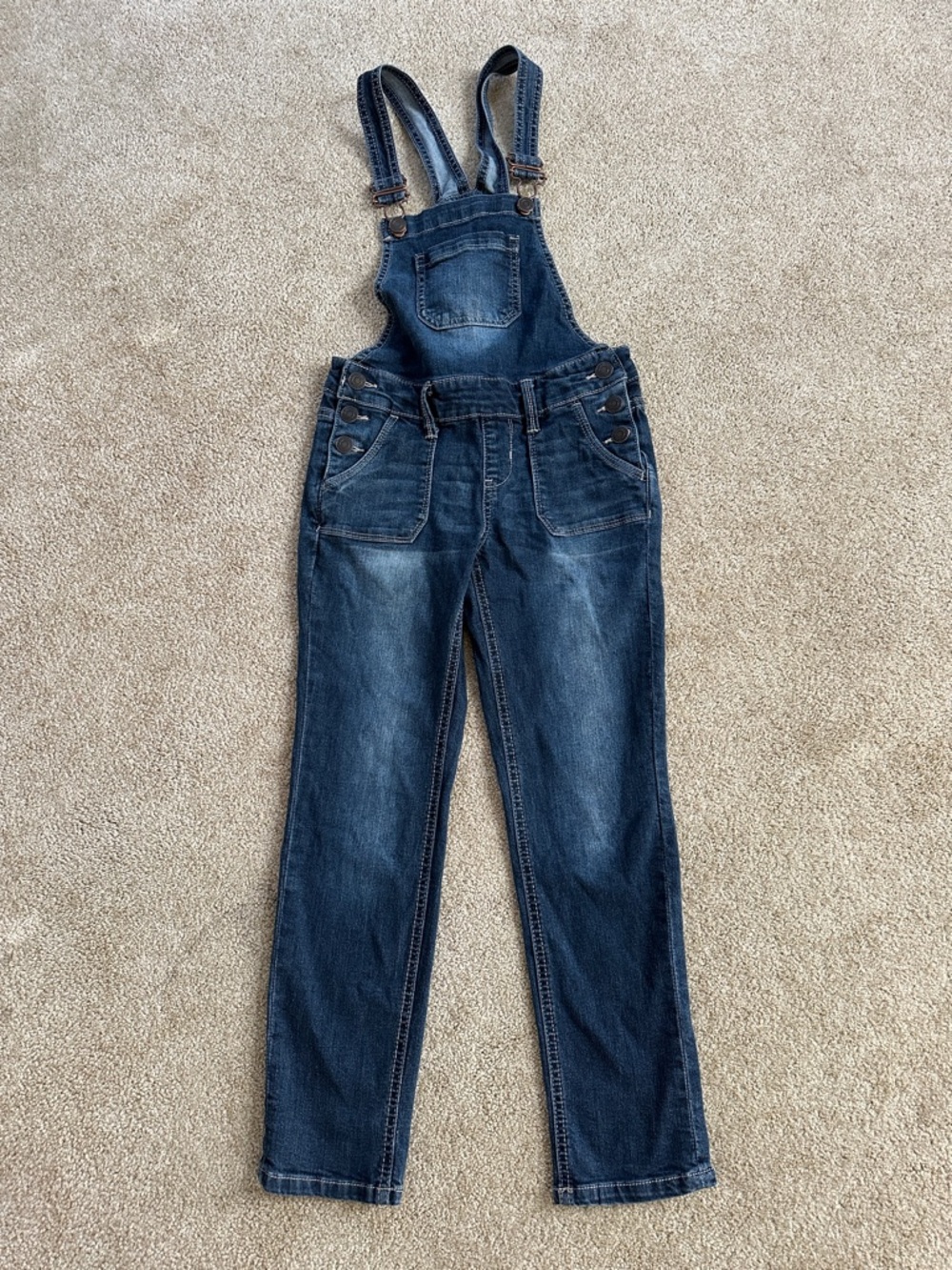 SO kids Indigo Denim Overalls with Adjustable Straps